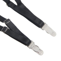 954147 Body Z Pasem Do Pończoch Czarne S/M