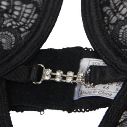 954185 Babydoll De Encaje Amb Tirants Ajustables Negre S/M