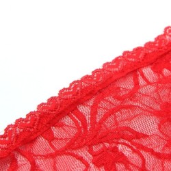 954208 Babydoll De Encaje Con Tirantes Ajustables Rojo S/M