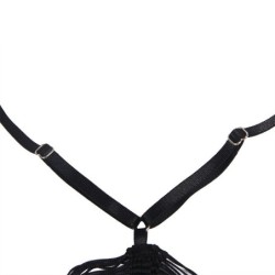 954239 Suknelė Su Juostelėmis + Stringai Juoda L/Xl