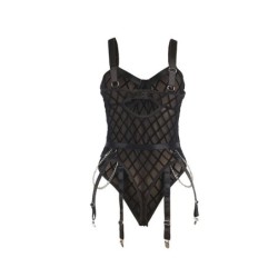 954260 Body Med Kæder + Strømpebånd Sort S/M