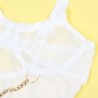 954284 Body Com Correntes + Ligas Branco S/M