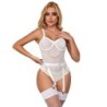 954291 Body Com Correntes + Ligas Branco L/Xl