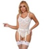 954291 Body Com Correntes + Ligas Branco L/Xl