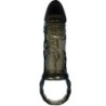 Capa Extensora Peniana Com Alça Para Testículos Preta 13.5 Cm
