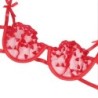954321 Beha + String + Jarretels Hartjesprint Rood S/M