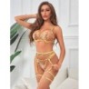 954352 BH + String + Straps Blumendesign Gelb L/Xl