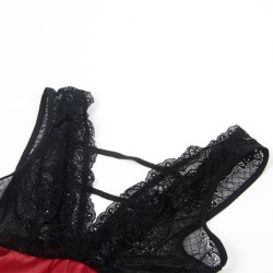 954420 Robe Bondage en Dentelle Noire S/M