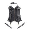 954451 Reizvolles Netz-Kleid aus schwarzem Leder L/Xl