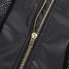 954451 Reizvolles Netz-Kleid aus schwarzem Leder L/Xl