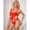 954468 Body Szexi Áttetsző Piros Masnival S/M