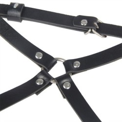 Seleharness Talje Og Ben Læder Sort One Size