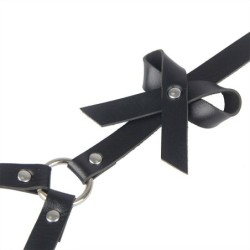 Seleharness Talje Og Ben Læder Sort One Size