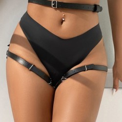 Seleharness Talje Og Ben Læder Sort One Size
