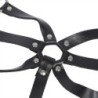 Arnés de cos corretges ajustable cuir negre talla única