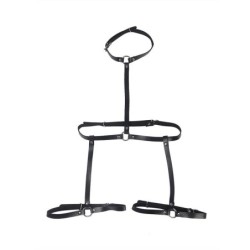 Arreio de Corpo Couro Preto Tamanho Único