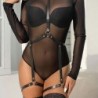 Arnés De Cuerpo Cuero Negro Talla Única