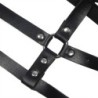 Brystsele med Ringe i Sort Læder One Size
