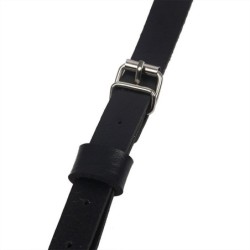 Brystsele med Ringe i Sort Læder One Size