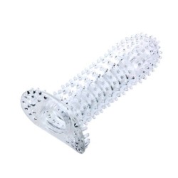 Penis-Sleeve mit stimulierenden Noppen Transparent 14 cm