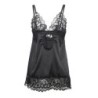 Babydoll à Imprimé Floral Poitrine Noire S/M