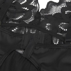 Babydoll Con Stampa Floreale Seno Nero S/M