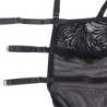 Mustast pitsist reguleeritavate rihmadega Babydoll L/Xl