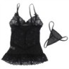Reguleeritavate Rihmadega Ja Õie Mustriga Läbipaistev Pitsist Must Babydoll L/Xl