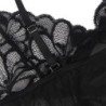 Babydoll med Justerbare Stropper og Blomstret Blonde Print Gennemsigtig Sort S/M