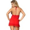 Punane lilleline babydoll, rinna kaunistustega S/M