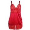 Babydoll Acetinado Com Renda Vermelha L/Xl