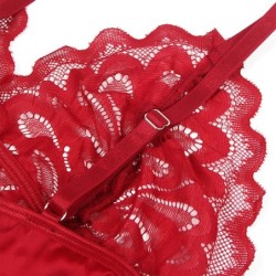 Satenasta Babydoll s Čipko Rdeče Barve L/Xl