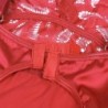 Babydoll Satin con Pizzo Rosso L/Xl