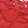 Babydoll Satin con Pizzo Rosso L/Xl