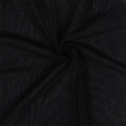 Babydoll tiulio audinys su nėrinių ir gėlių detalėmis, juodas, L/Xl