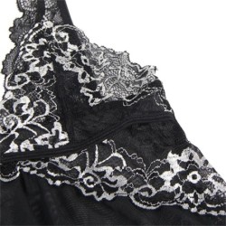 Babydoll Tiulio Audinys Krūtinė Nėriniai L/Xl