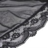 Bata Tela Transparente Detalhe Renda Preto L/Xl