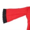 Bata Tela Transparente Detalle Encaje Rojo L/Xl