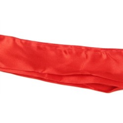 Szlafrok z Przezroczystej Tkaniny z Czerwonymi Koronkowymi Detalami L/Xl