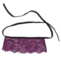 Corset String Et Masque Noir Et Violet L/Xl