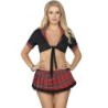 Seksualus moksleivės kostiumas su viršutine dalimi L/Xl
