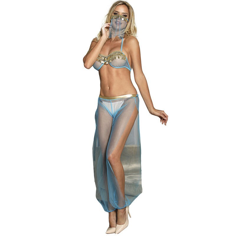Ensemble de lingerie Style Indien Bleu L/Xl