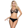 Set Due Pezzi Reggiseno Trasparenze E Stringhe S/M