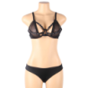 Set Due Pezzi Reggiseno Trasparenze E Stringhe S/M