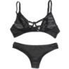 Set Due Pezzi Reggiseno Trasparenze E Stringhe S/M