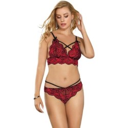 Set Dos Piezas Top Y Panties Encaje L/Xl