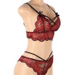 Set Două Piese Top Și Chiloți Dantelă L/Xl
