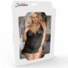 Ensemble Haut-Robe Et String Noir Grande Taille