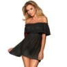 Ensemble Robe Courte + String Noir S/M