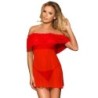 Ensemble Robe Courte + String Rouge L/Xl